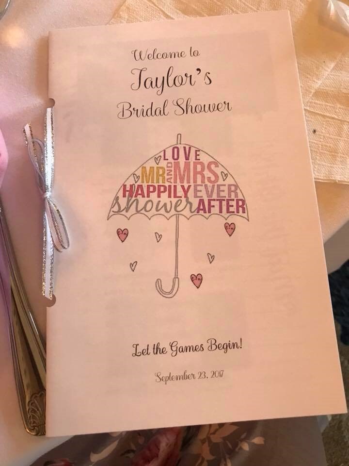 Custom Bridal Shower Game Booklet Etsy