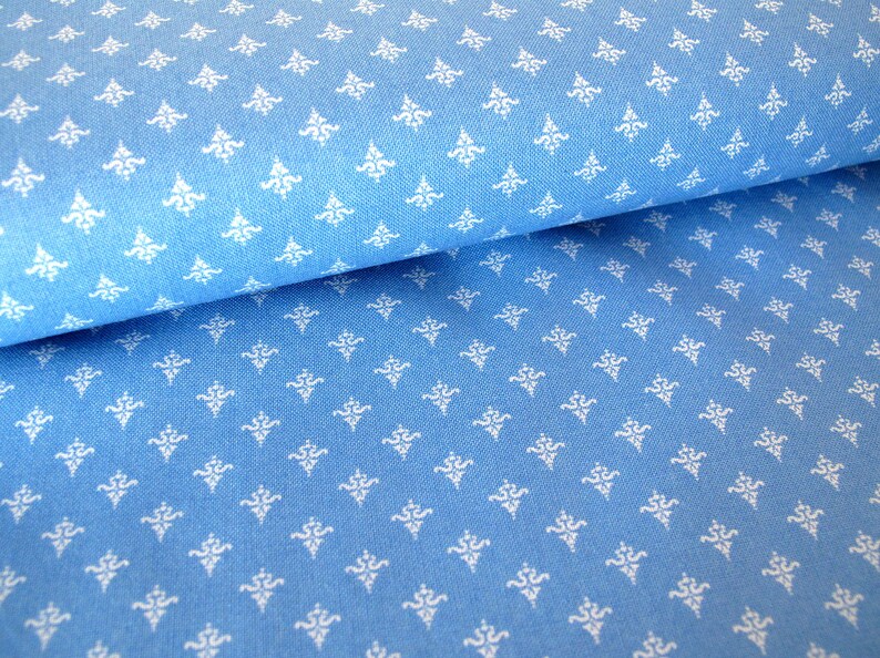 Patchwork fabric blue image 3