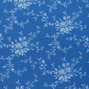 Tilda Stoff mit Rosen Blumen Patchwork Baumwolle Meterware Something Blue 25 x 110 cm