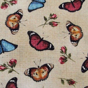 Fabric butterflies beige image 1