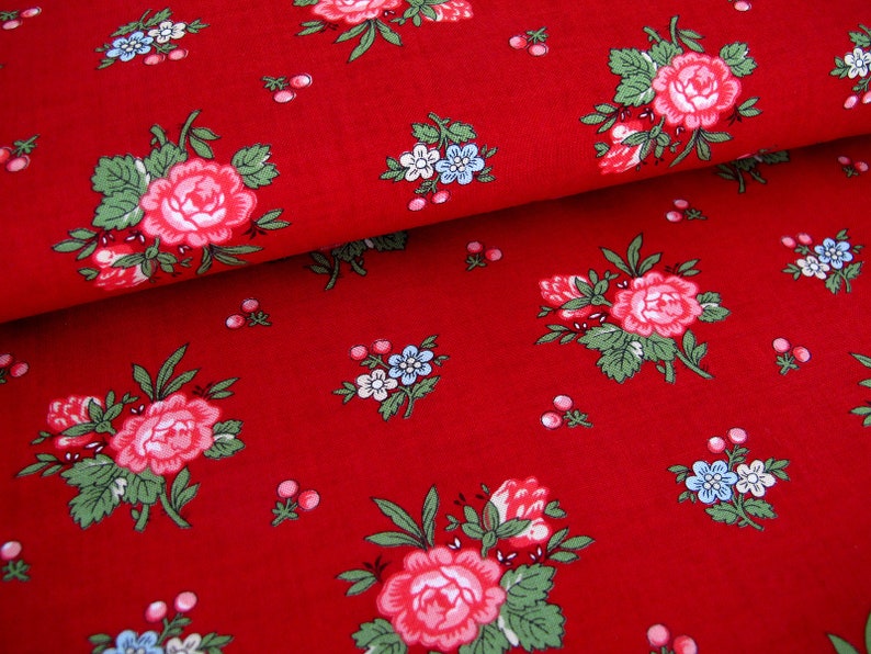 Fat Quarter Stoff Rosen Bild 4