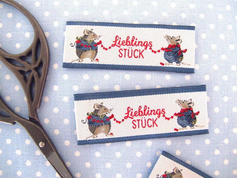 Woven labels patch mice EUR 0.70/piece Daniela Drescher image 3