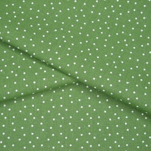 acufactum Stoff Punkte Stoff Tupfen Polka Dots Meterware Kinderstoff Baumwolle grün 25 x 150 cm
