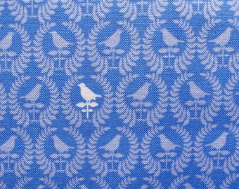 Fat Quarter Vögel blau