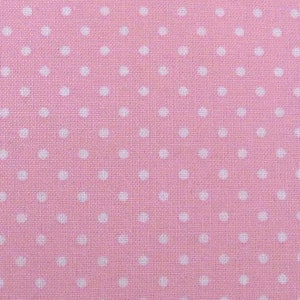 Dots pink fabric by the meter