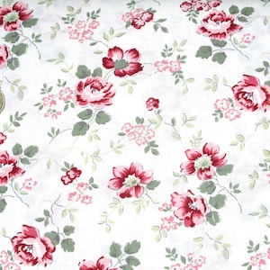 Stoff mit Rosen Blumen Baumwolle Meterware Patchwork 25 x 110 cm
