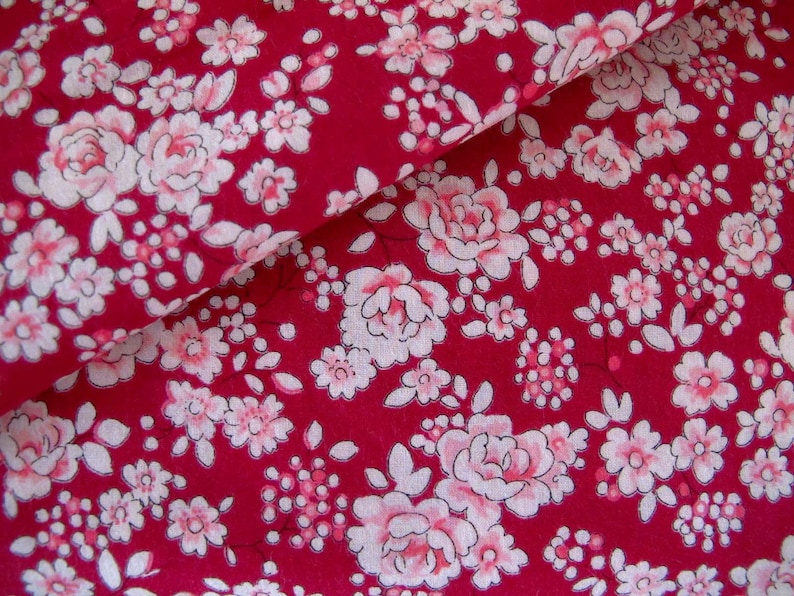 Fabric roses red image 3