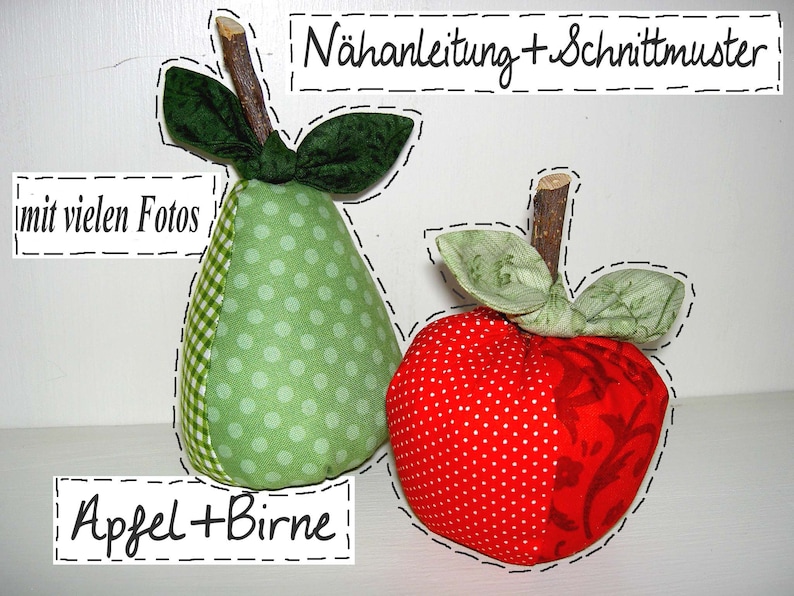 DIY instructions apple pear sewing pattern image 2