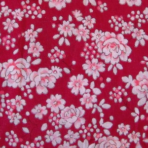 Fabric roses red image 1