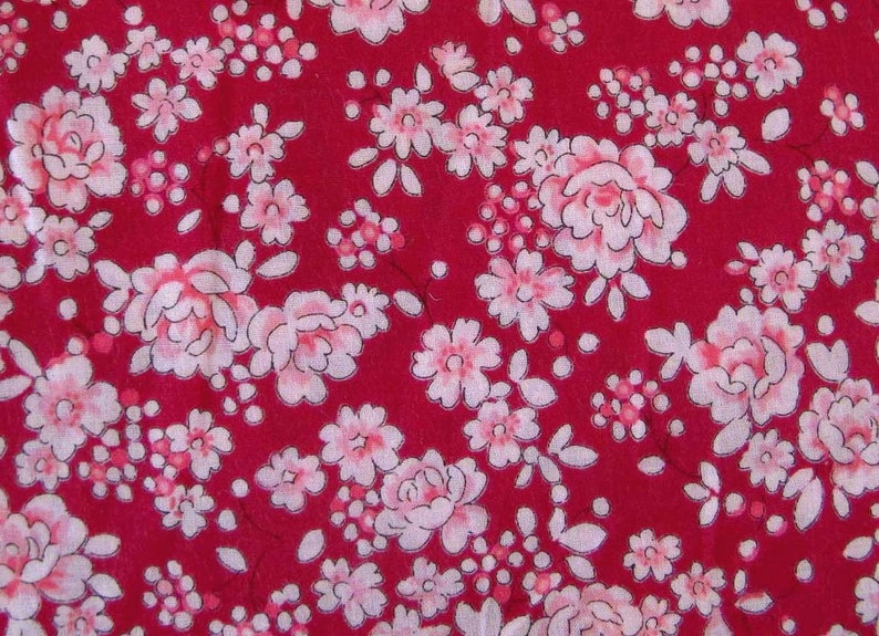 Fabric roses red image 1