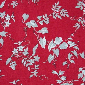 Fabric red tendrils image 1