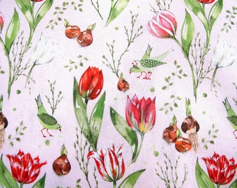 Fabric acufactum tulips