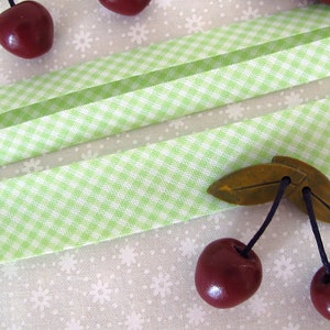 Bias binding EUR 1.00/meter checkered green white 2 m image 2