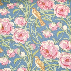 Tilda-stof met rozen, katoenen patchworkstof, per meter verkocht, 25 x 110 cm