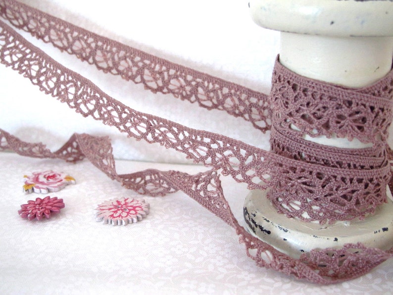 Crochet border EUR 1.50/meter antique pink 2 m image 4