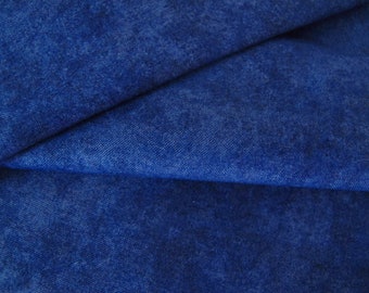Patchwork fabric, solid dark blue, cotton, sold by the meter, 25 x 110 cm