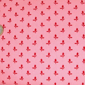 Patchwork fabric with flowers and leaves, cotton, sold by the meter, 25 x 110 cm