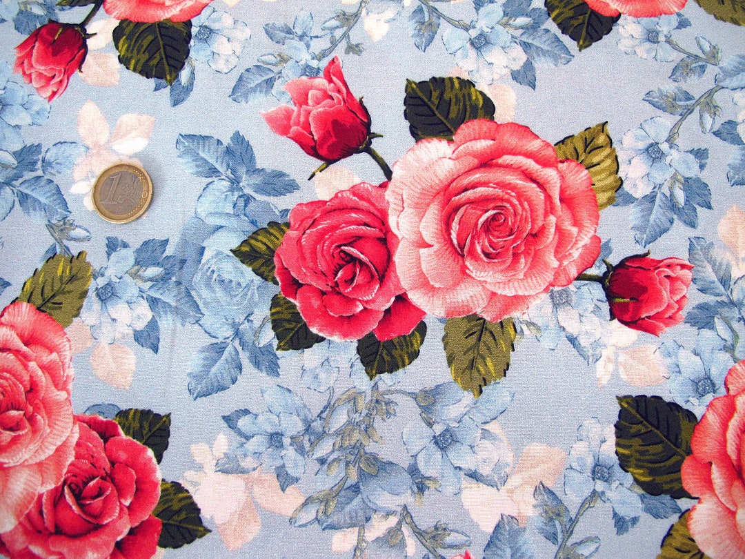 Stoff Roser Fabric Roses - Etsy