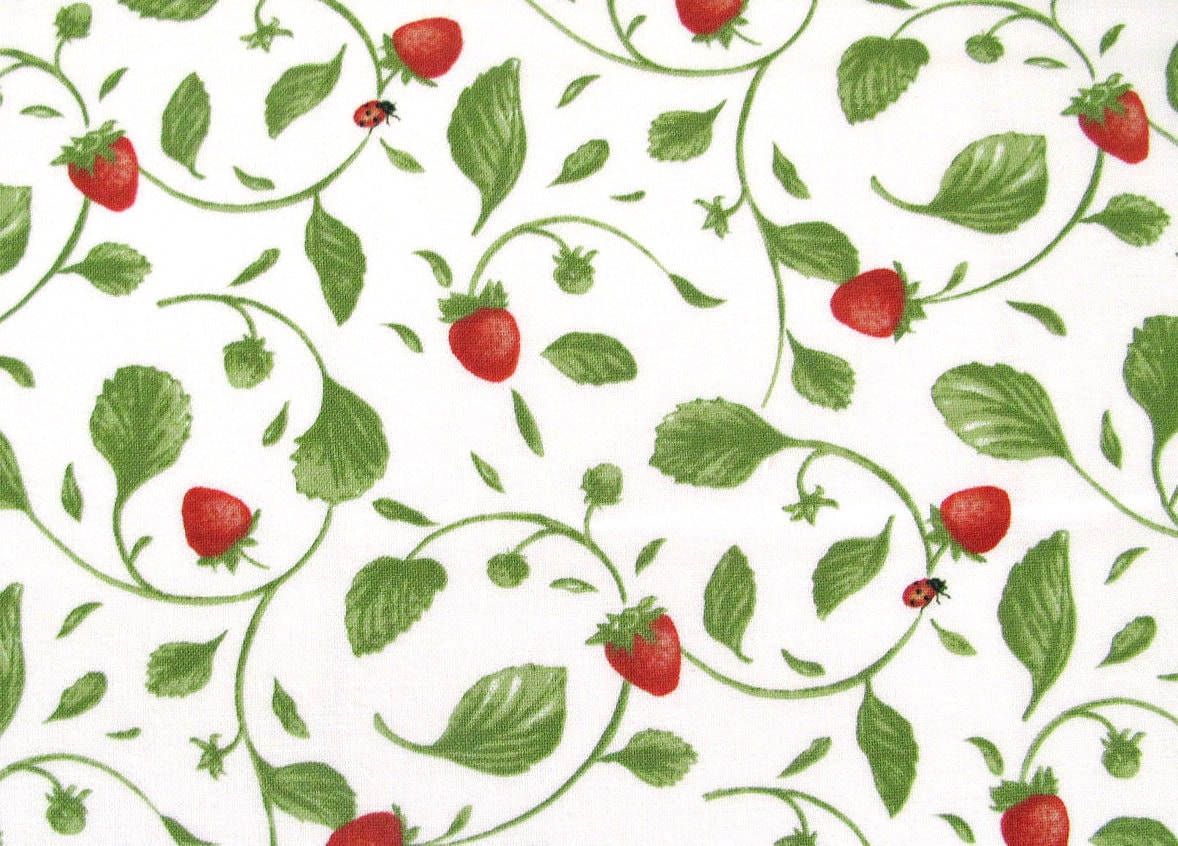 Strawberry Fabric Pattern · Creative Fabrica