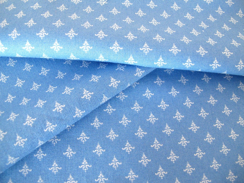 Patchwork fabric blue image 4