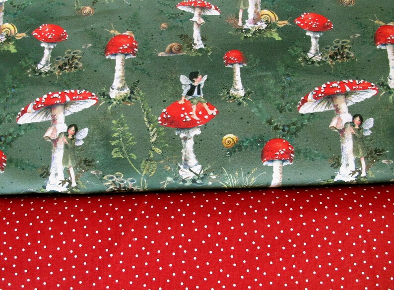 Fabric package fly agarics elves Daniela Drescher image 2