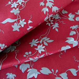 Fabric red tendrils image 3