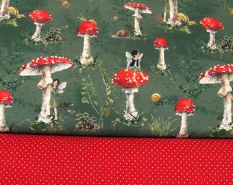 Fabric package fly agarics elves Daniela Drescher