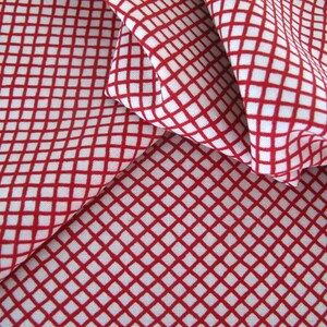 Fabric red checks image 3