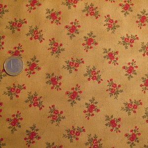 Patchwork fabric roses ocher image 2