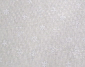 Tissu patchwork lys blanc