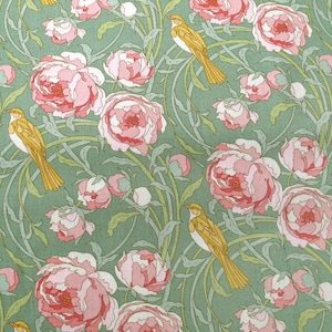 Tilda Stoff mit Rosen Blumen Patchworkstoff Baumwolle Songbird Meterware 25 x 110 cm