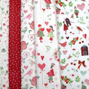 acufactum fabric bundle cherries flowers children