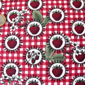 Patchwork fabric strawberries image 2