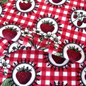 Patchwork fabric strawberries image 3