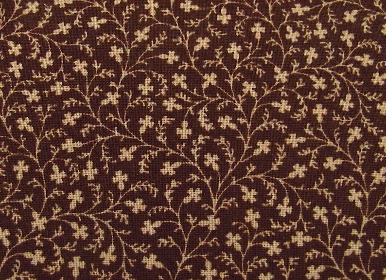 Fabric flowers brown image 1