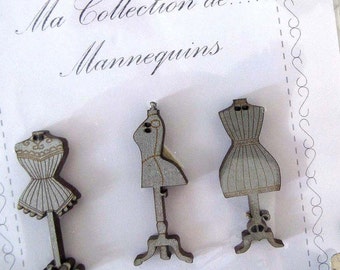 Wooden button decorative mannequins tailor's dummy buttons