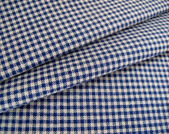 Check fabric blue Westphalia fabric