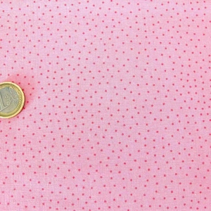 Tela Westfalenstoff con lunares, algodón rosa, se vende por metro, 25 x 150 cm.