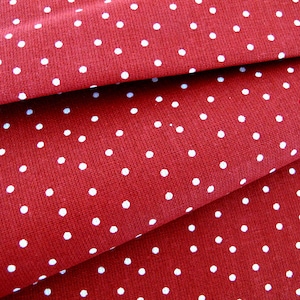 Fabric acufactum dots red