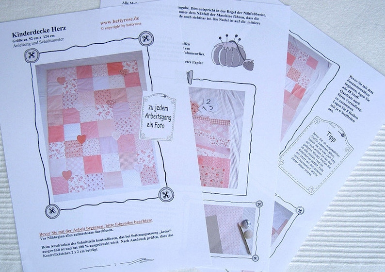 Sewing instructions DIY baby blanket children's blanket image 3