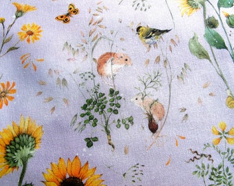 acufactum fabric mice sunflowers