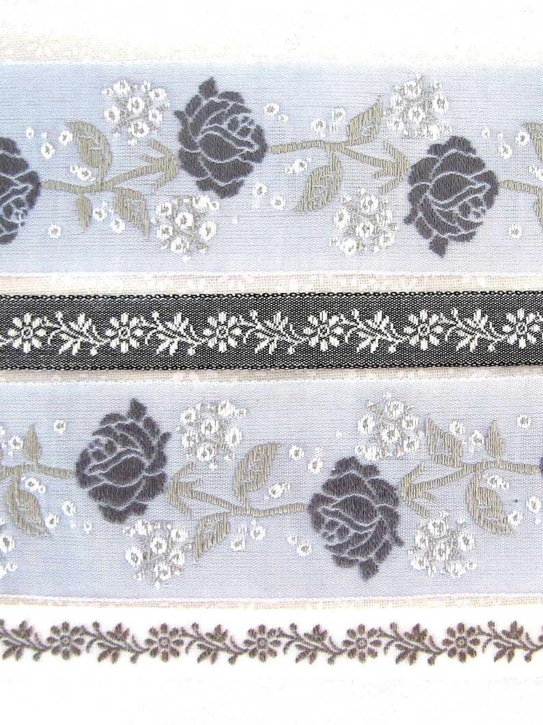 Woven ribbon roses 5.00 EUR/meter Kafka from 50 cm image 5