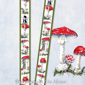 Woven ribbon Daniela Drescher Fly agarics and elves EUR 3.95/meter acufactum image 5