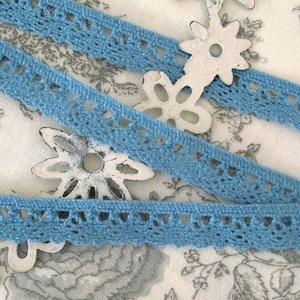 Crochet border blue turquoise 1.45 EUR/meter 2 m image 1