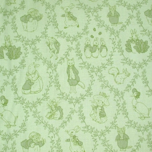 Tkanina patchworkowa Królik Piotruś zielony