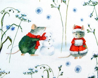 acufactum fabrics Daniela Drescher Christmas fabric mice