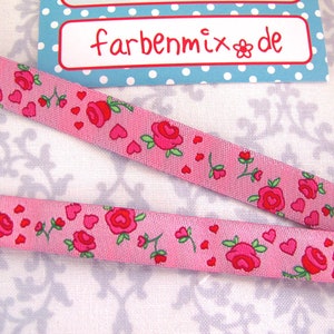 Webband Rosenband rosa 1,50 EUR/m Farbenmix 2m Bild 3