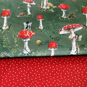 Fabric package fly agarics elves Daniela Drescher image 1