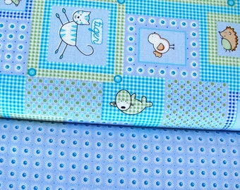 Fabric package blue animals