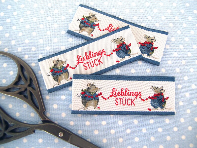 Woven labels patch mice EUR 0.70/piece Daniela Drescher image 2